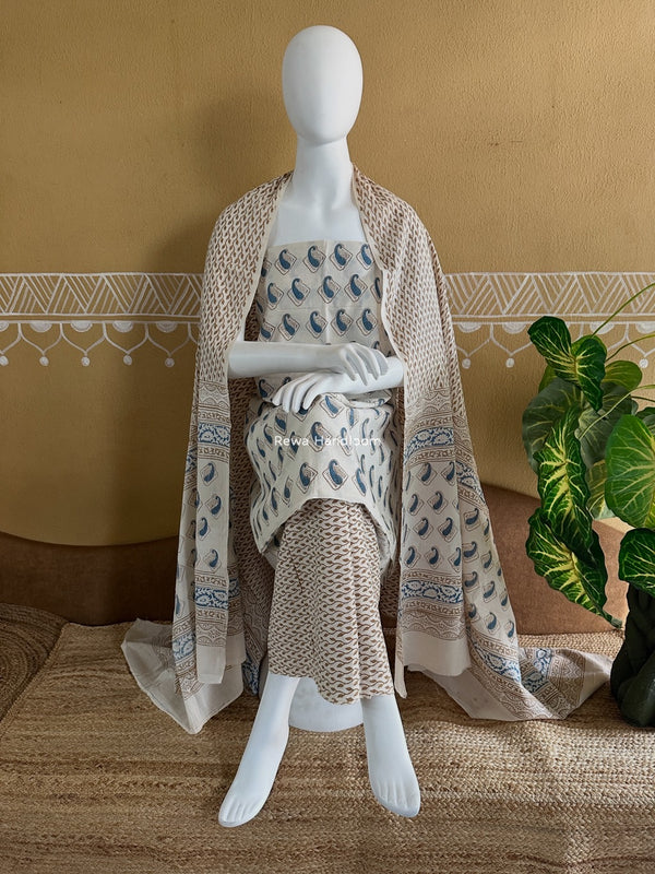 Indigo Bagh Print Suit