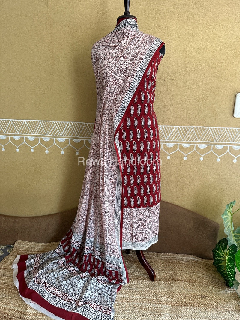  Bagh Print Cotton Suit