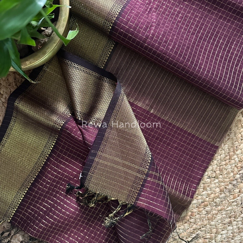 Maheshwari Zari Checks Saree
