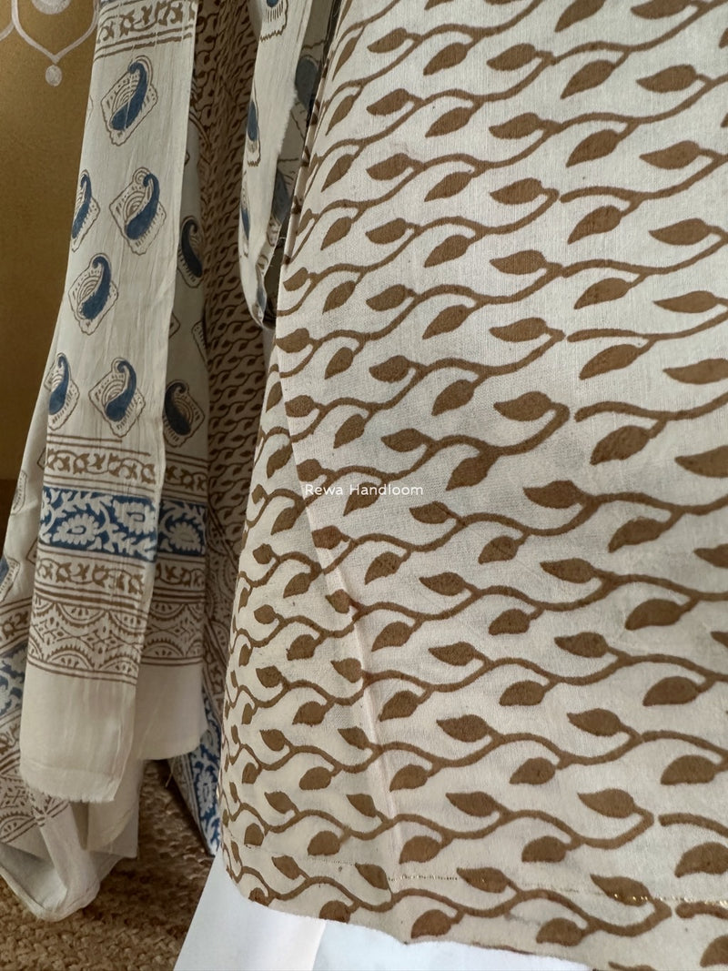 Indigo Bagh Print Suit