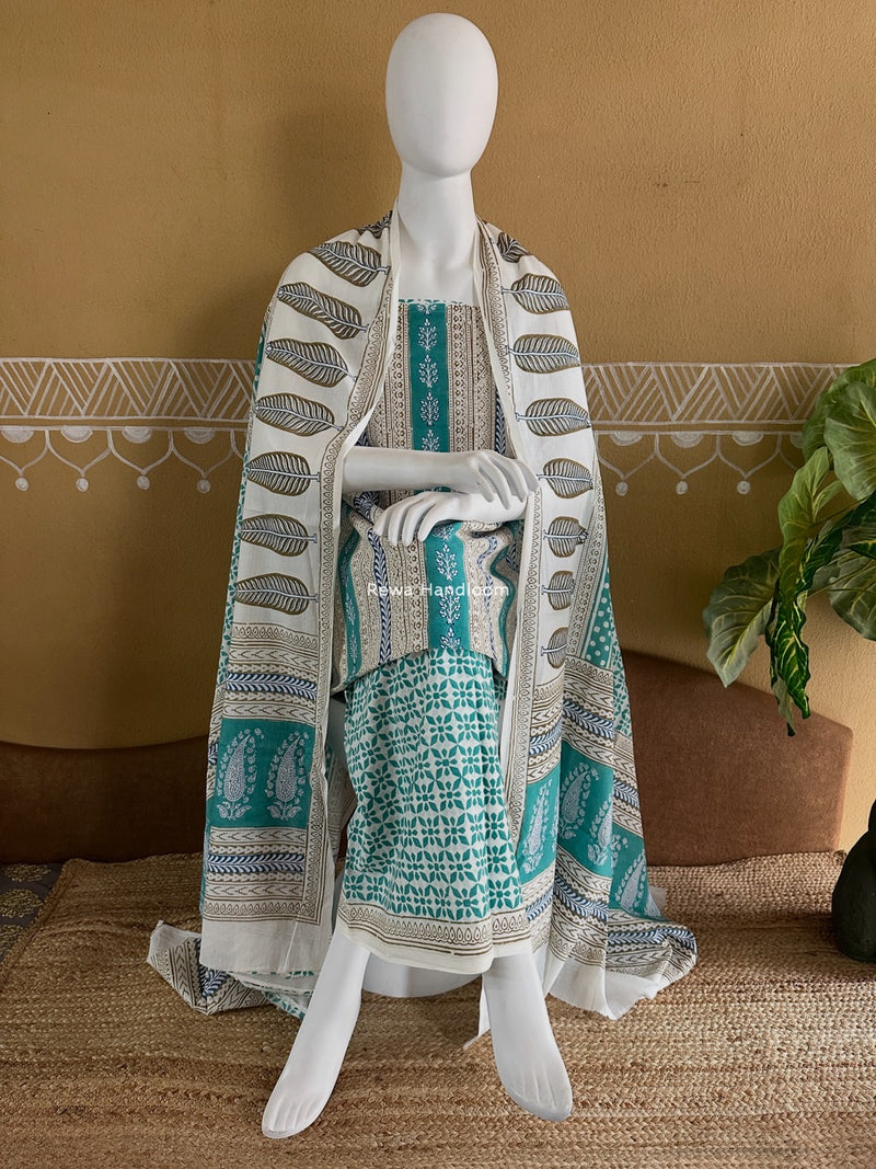 Indigo Bagh Print Suit