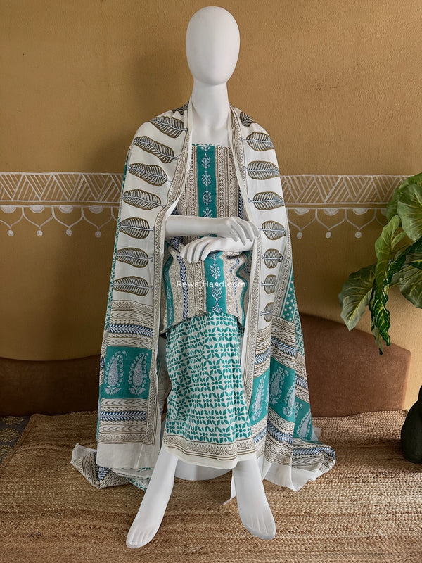 Indigo Bagh Print Suit