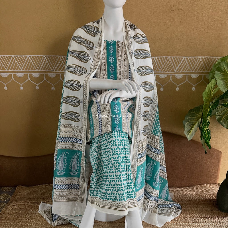 Indigo Bagh Print Suit