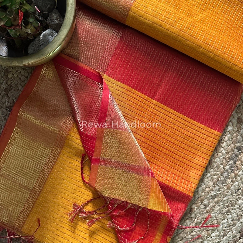 Maheshwari Zari Checks Saree