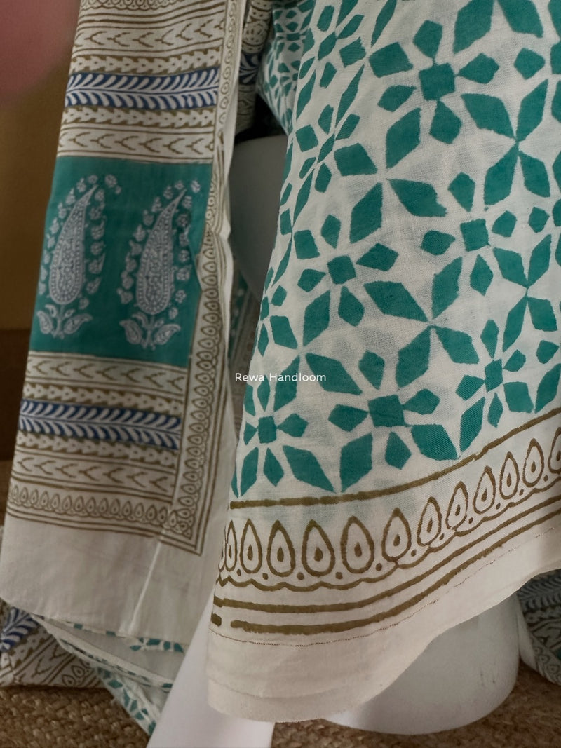 Indigo Bagh Print Suit