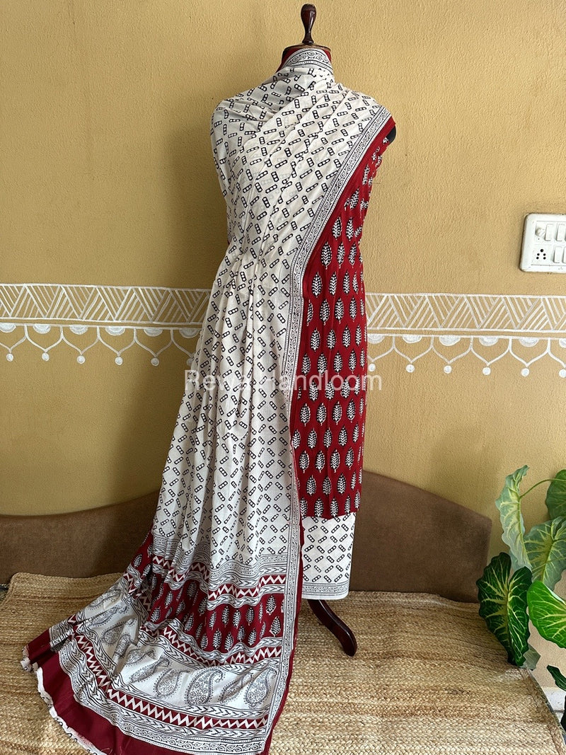  Bagh Print Cotton Suit