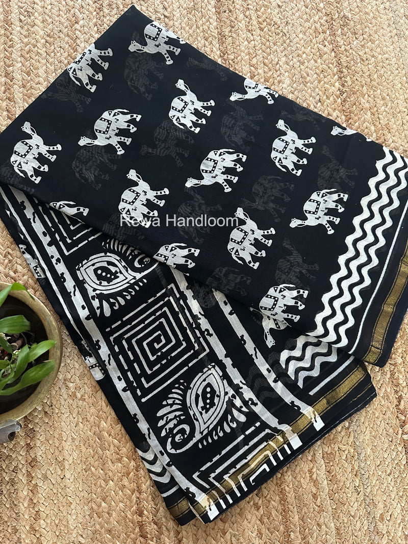  Chanderi Silk Printed Saree