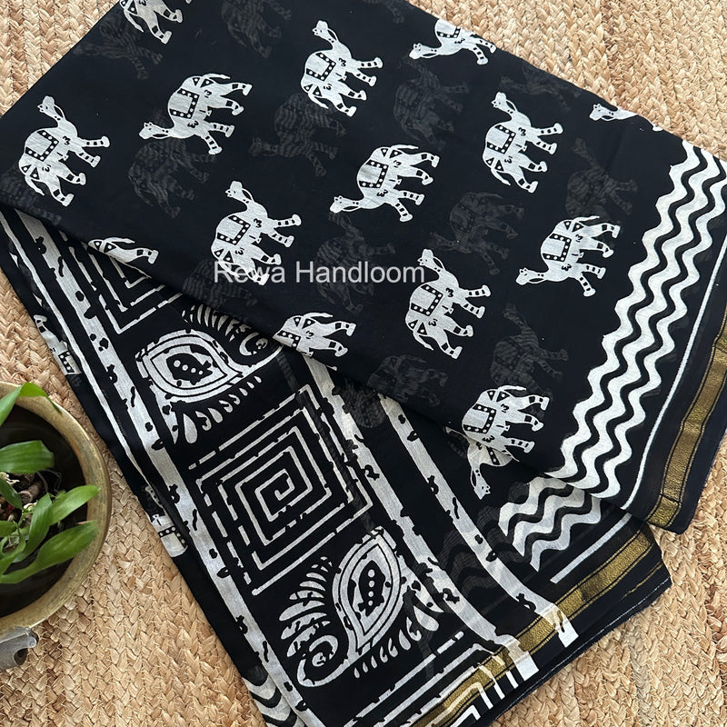  Chanderi Silk Printed Saree