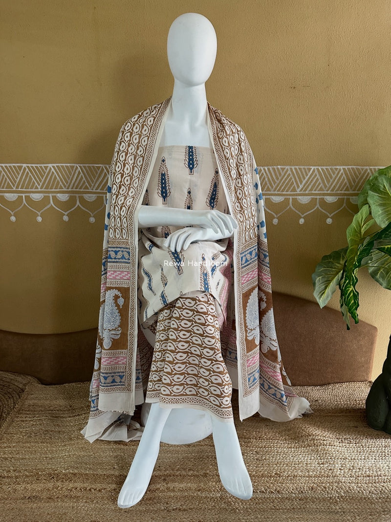 Indigo Bagh Print Suit
