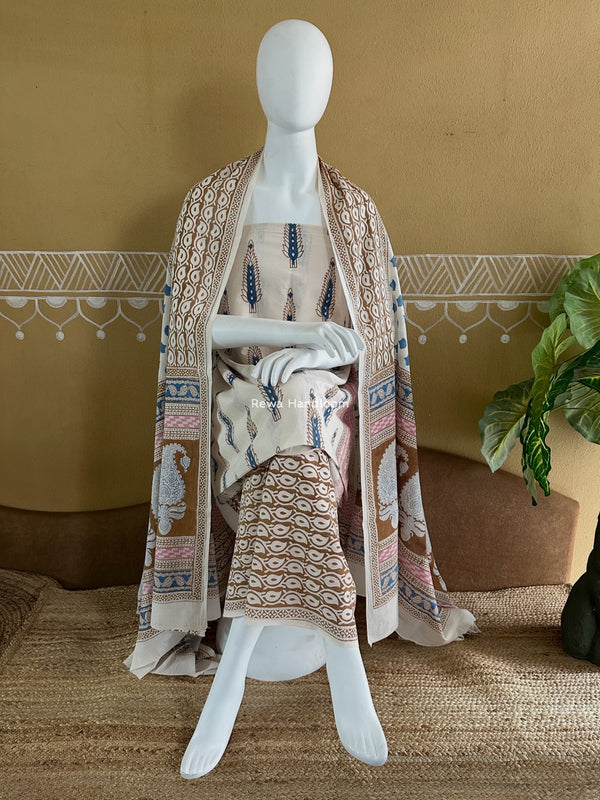 Indigo Bagh Print Suit