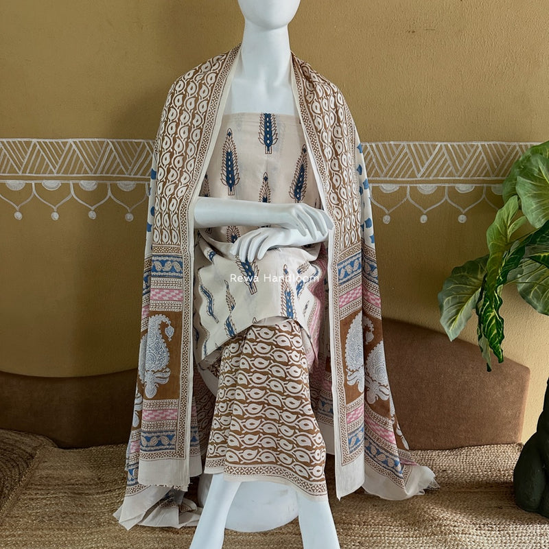 Indigo Bagh Print Suit