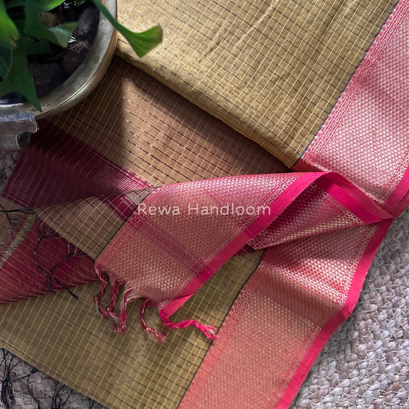 Maheshwari Zari Checks Saree