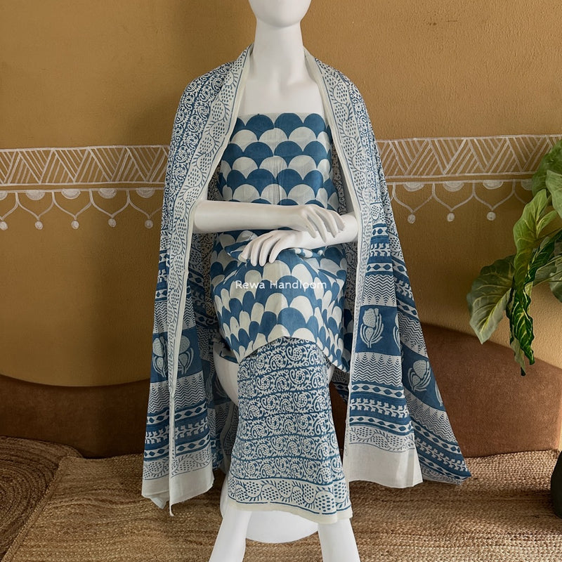 Indigo Bagh Print Suit