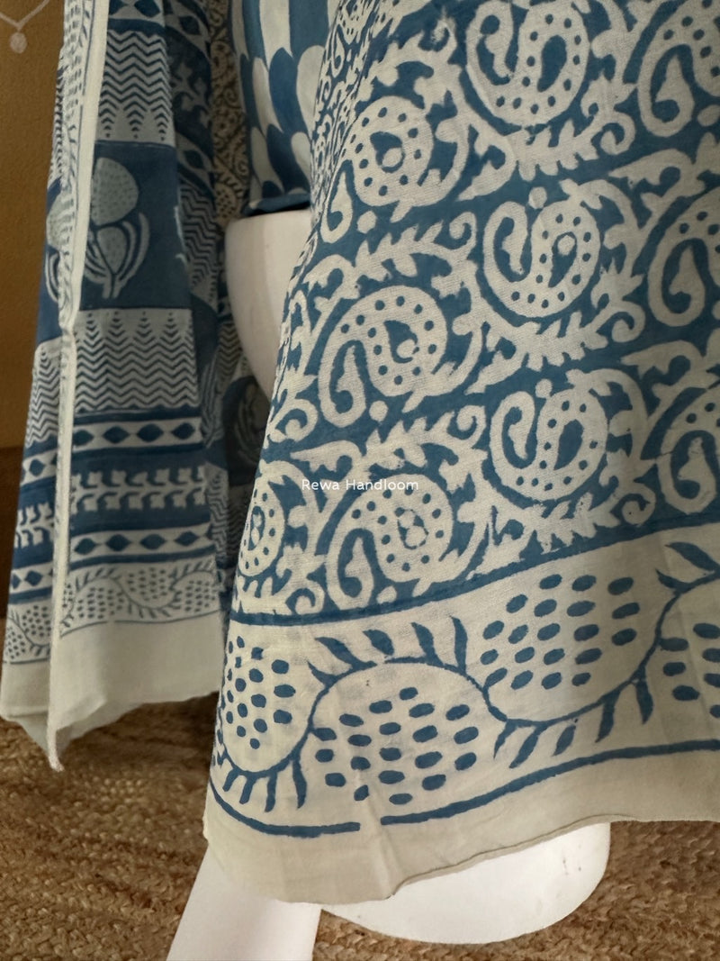 Indigo Bagh Print Suit