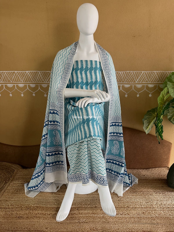 Indigo Bagh Print Suit