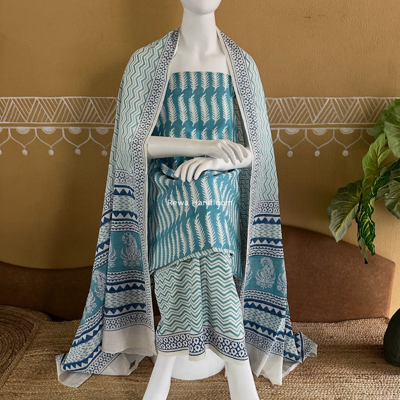 Indigo Bagh Print Suit