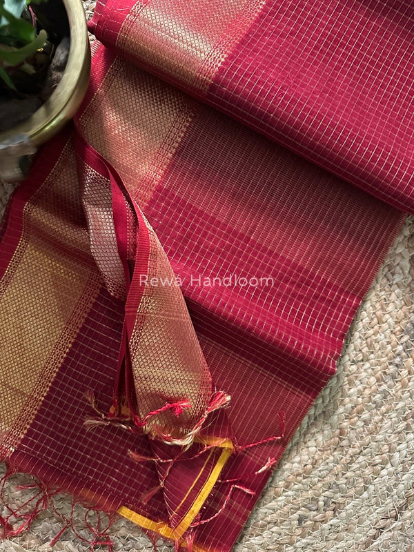 Maheshwari Zari Checks Saree