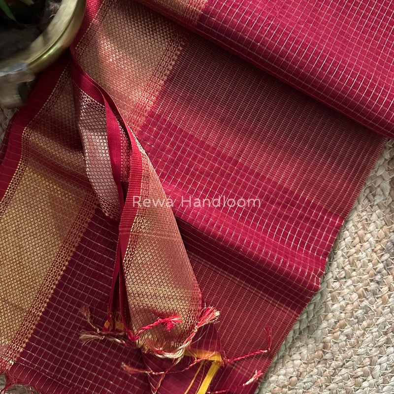 Maheshwari Zari Checks Saree