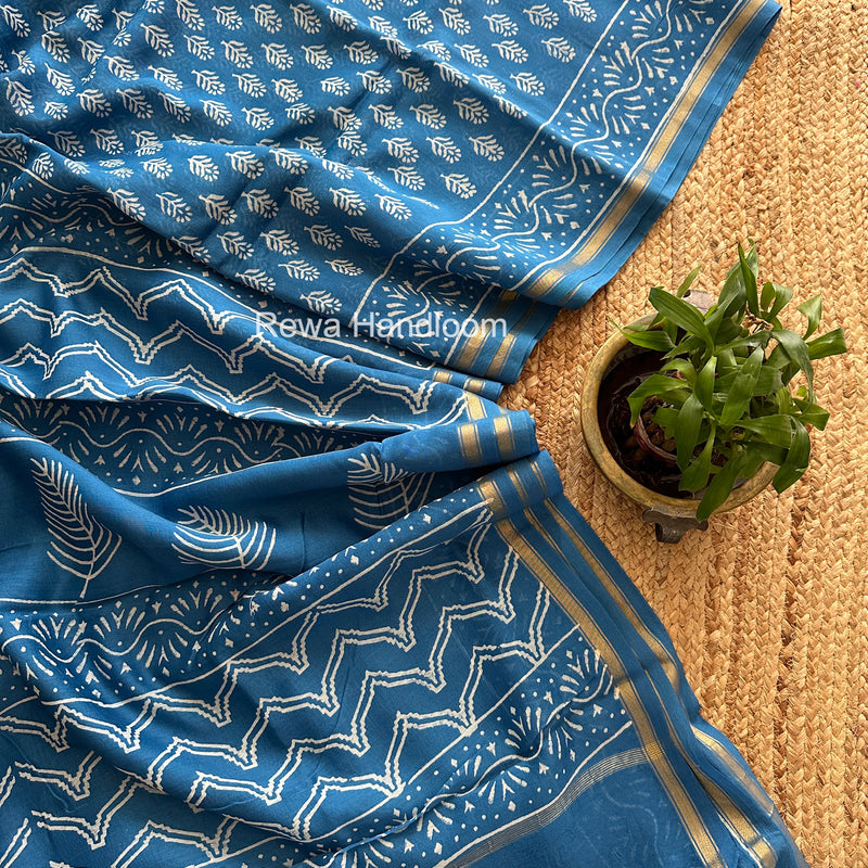  Chanderi Silk Printed Saree