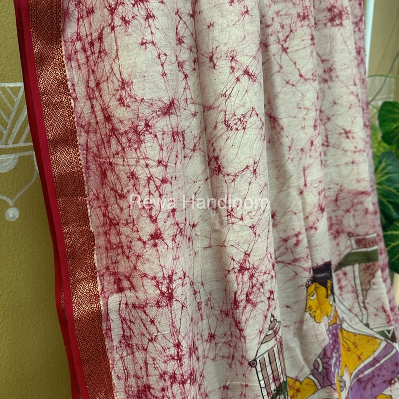 Maheshwari Handpainted Saree