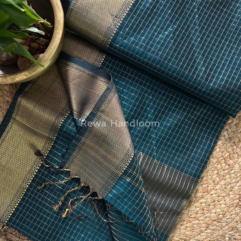Maheshwari Zari Checks Saree
