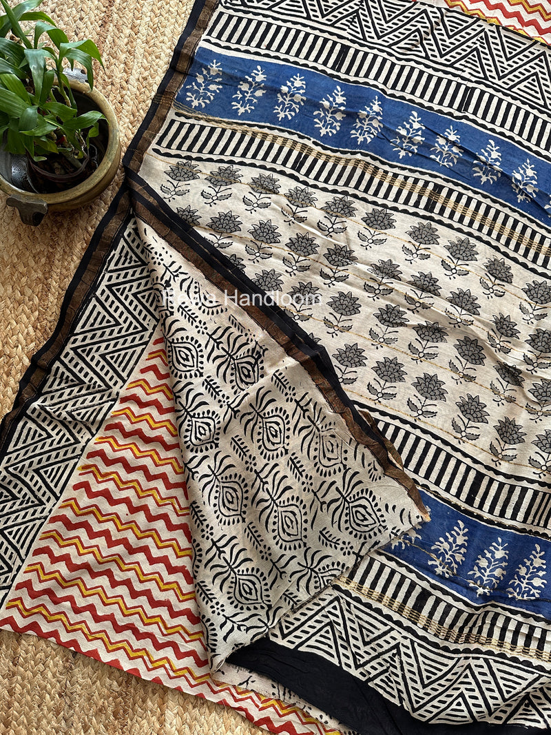  Chanderi Silk Printed Saree