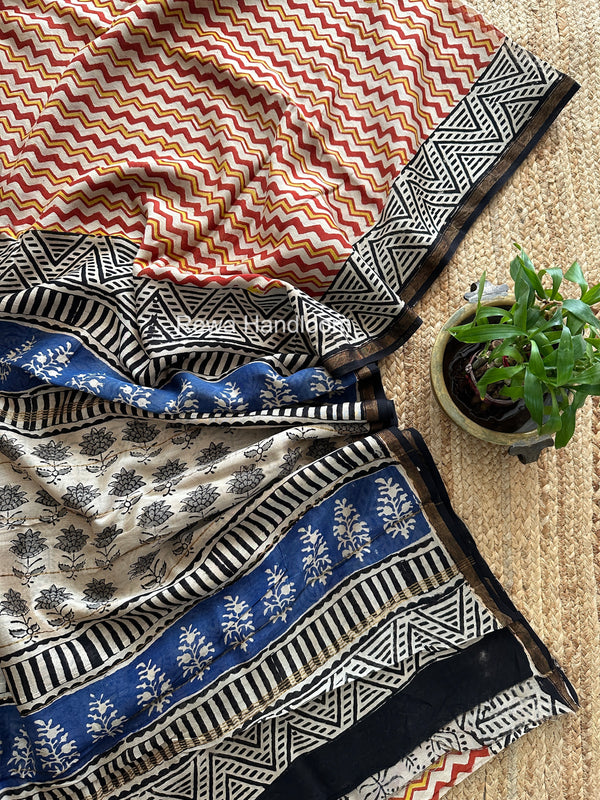  Chanderi Silk Printed Saree