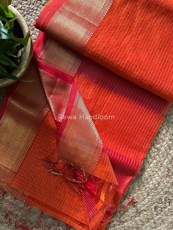 Maheshwari Zari Checks Saree