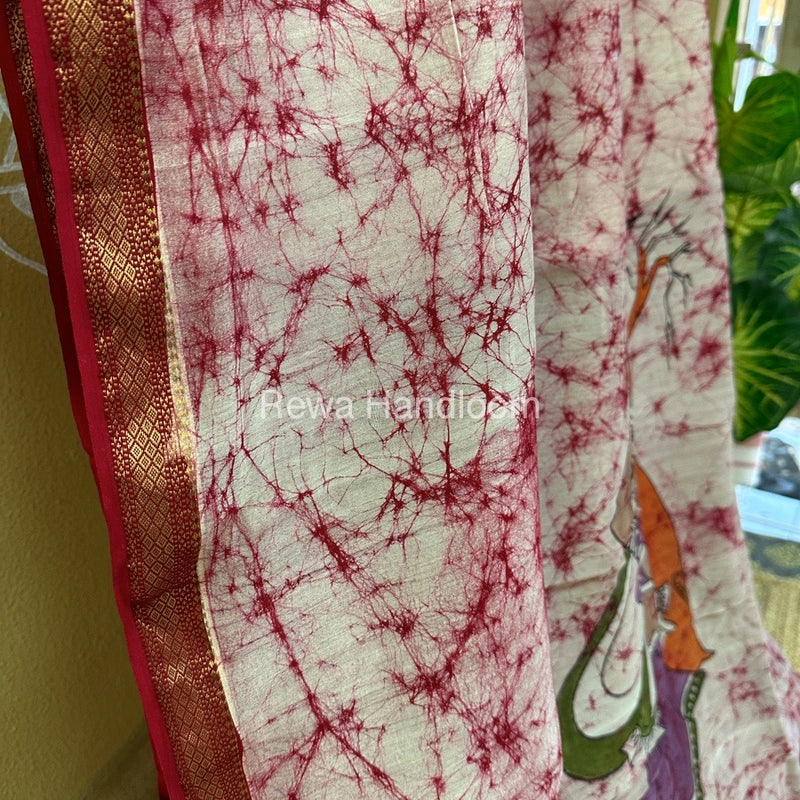 Maheshwari Handpainted Saree