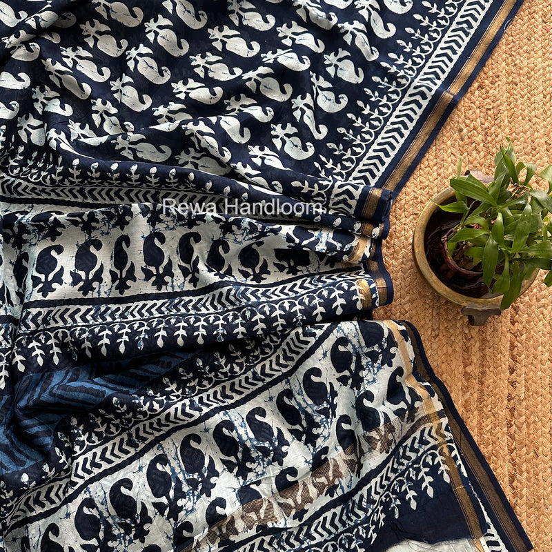  Chanderi Silk Printed Saree