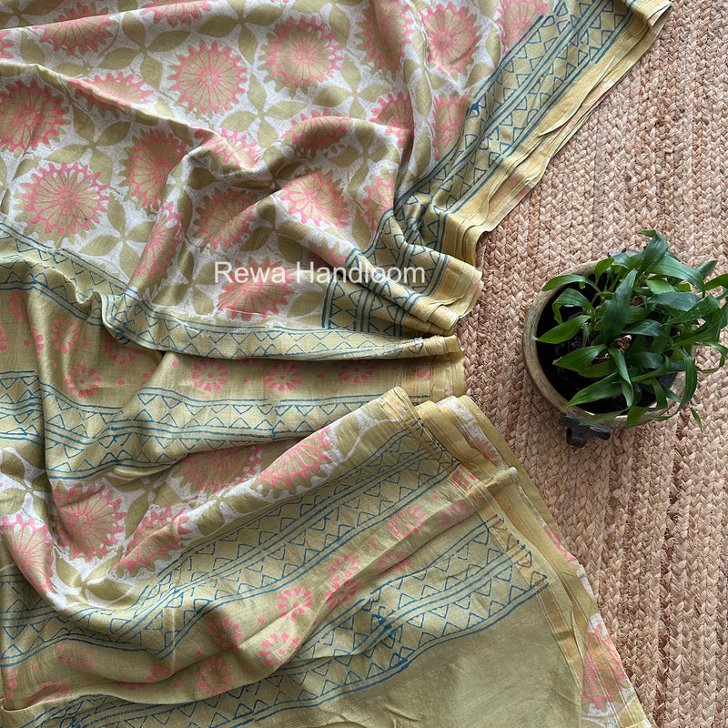  Chanderi Silk Printed Saree