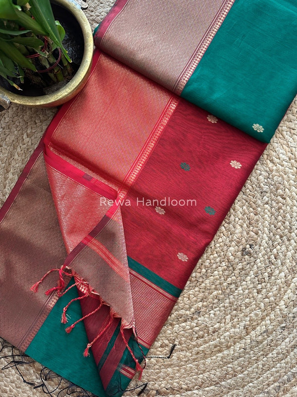 Maheshwari Zari Skirt Butti Saree