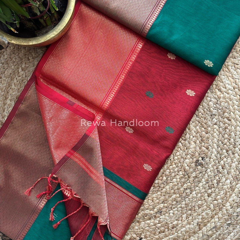 Maheshwari Zari Skirt Butti Saree
