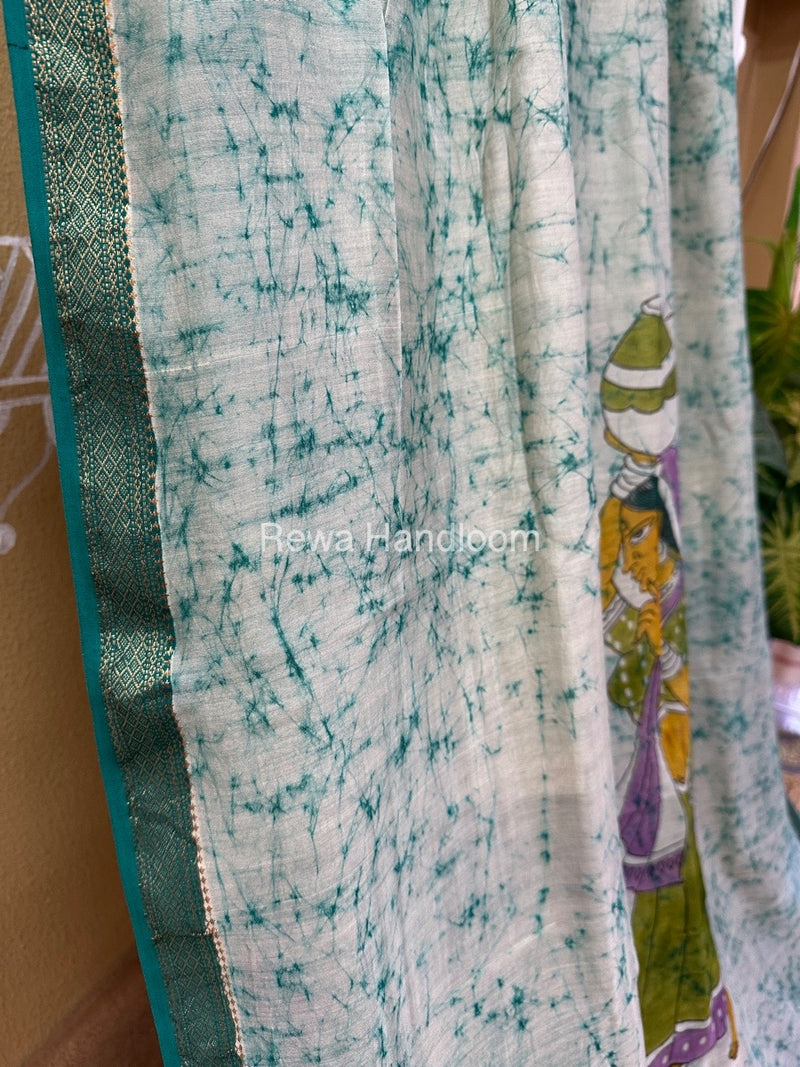 Maheshwari Handpainted Saree 