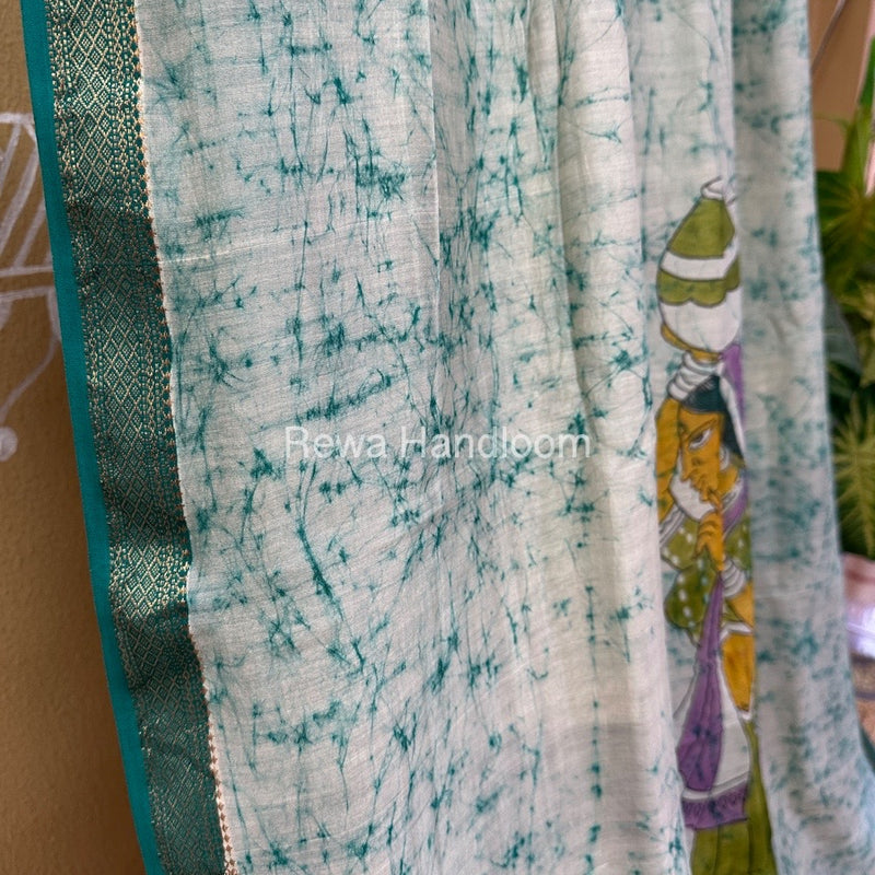 Maheshwari Handpainted Saree 