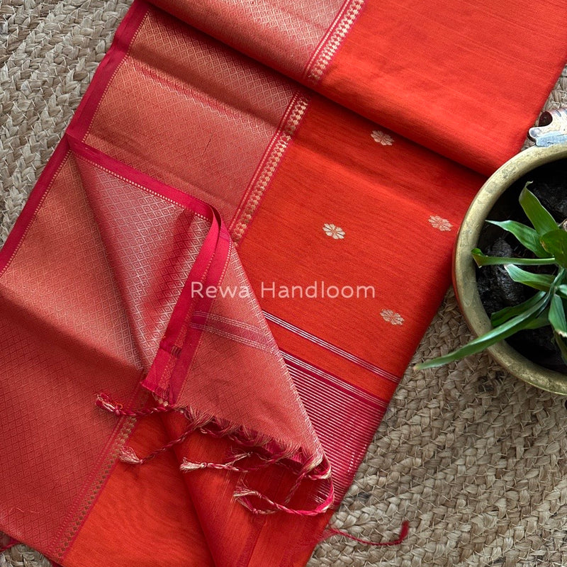 Maheshwari Zari Skirt Butti Saree