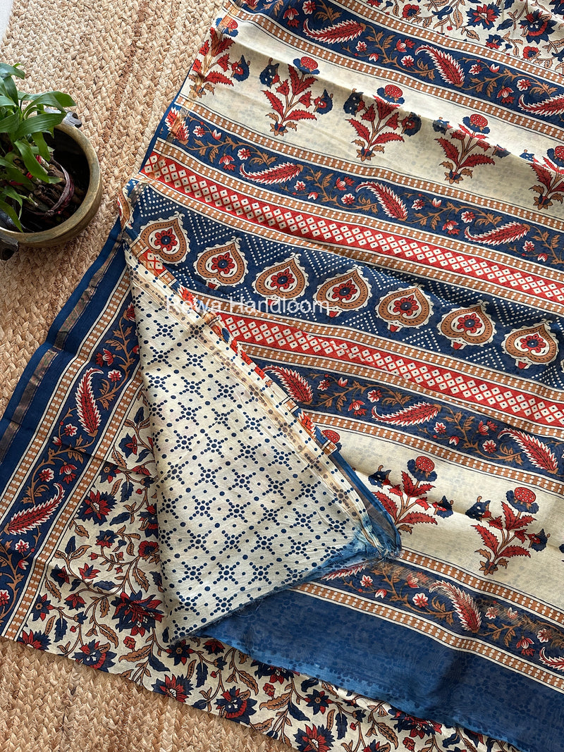  Chanderi Silk Printed Saree