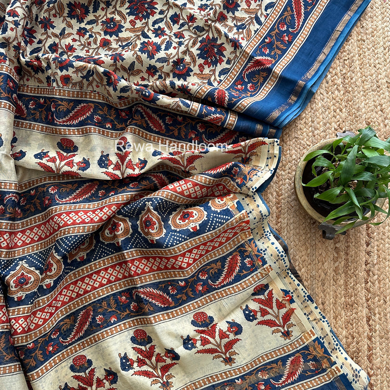  Chanderi Silk Printed Saree