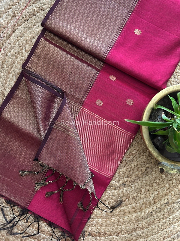 Maheshwari Zari Skirt Butti Saree 
