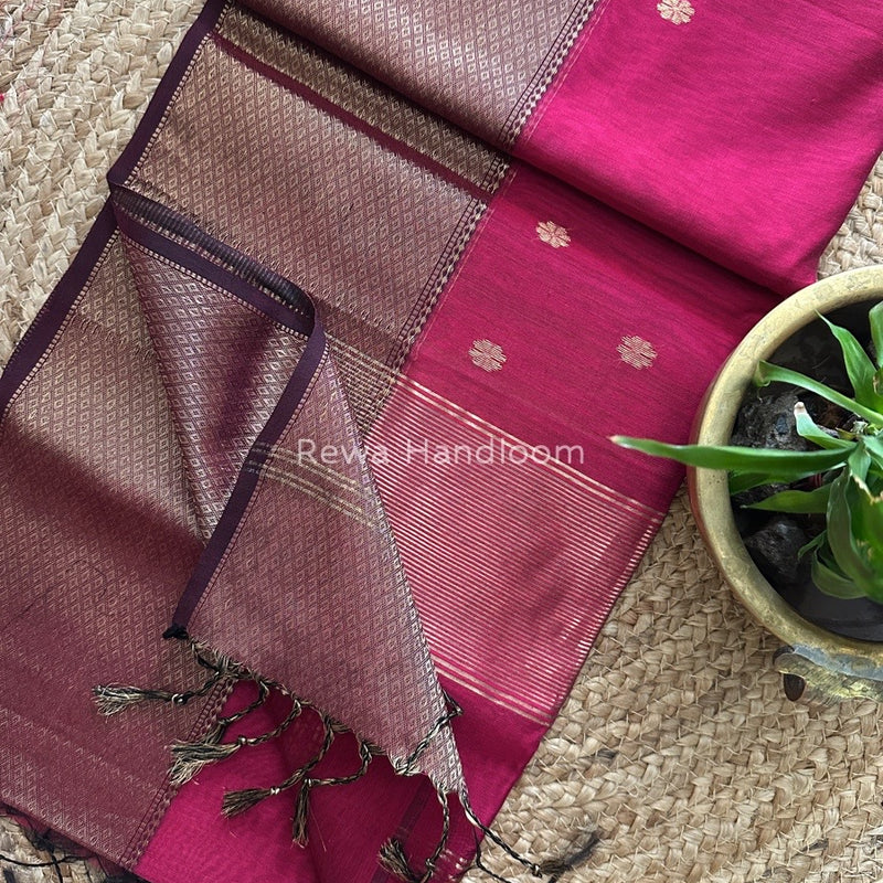 Maheshwari Zari Skirt Butti Saree 