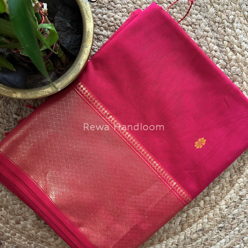 Maheshwari Rani Pink Zari Skirt Butti Saree ZSB070