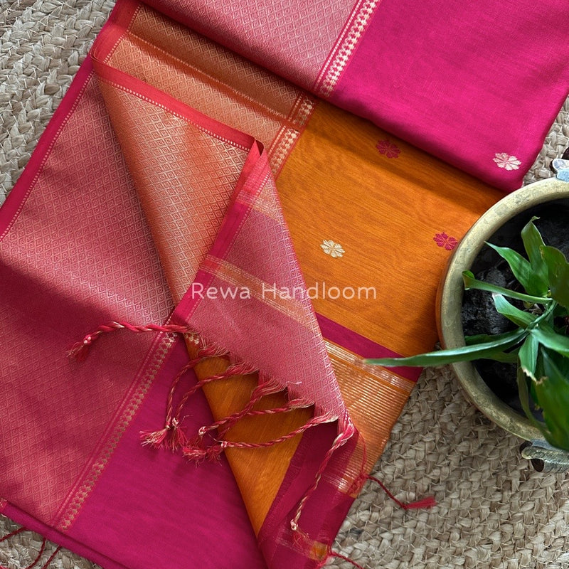 Maheshwari Zari Skirt Butti Saree