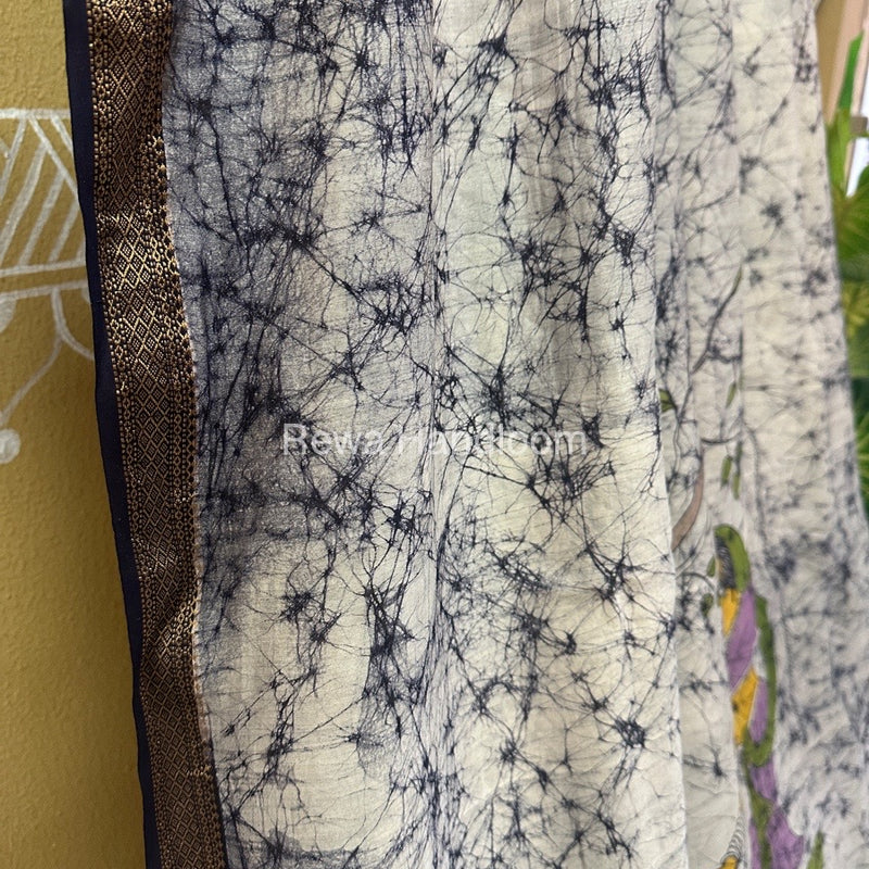 Maheshwari Handpainted Saree