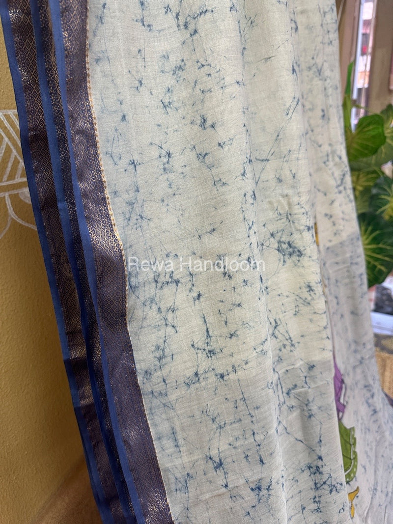 Maheshwari Handpainted Saree