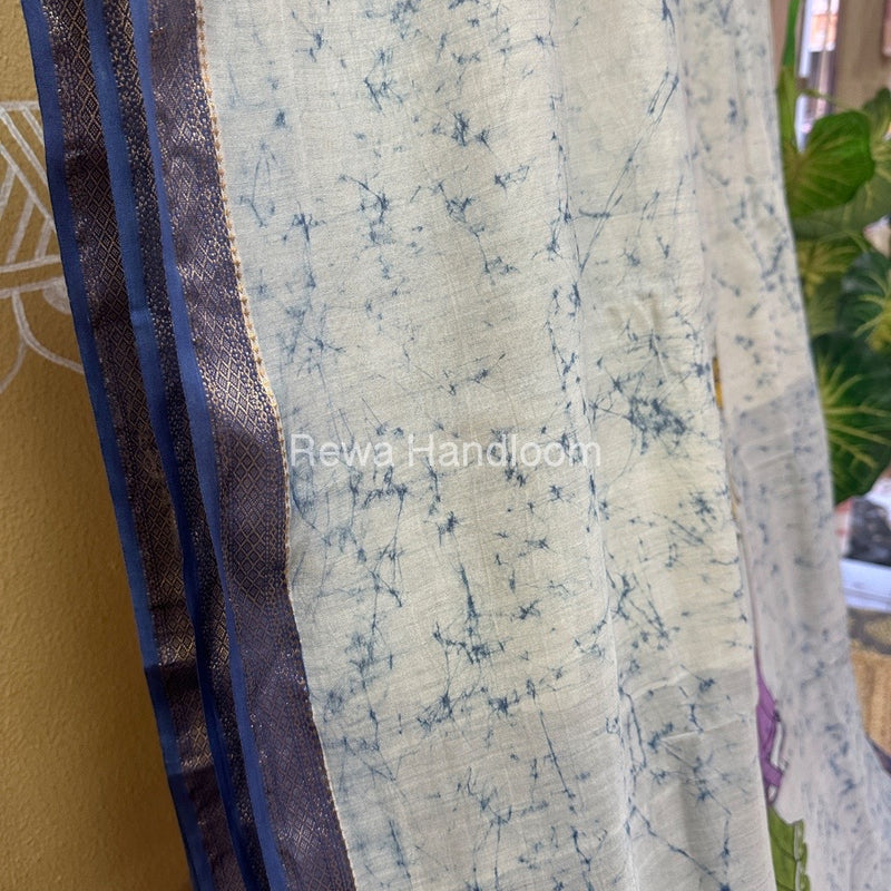 Maheshwari Handpainted Saree