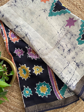 Maheshwari Batik Indonesian Print Saree