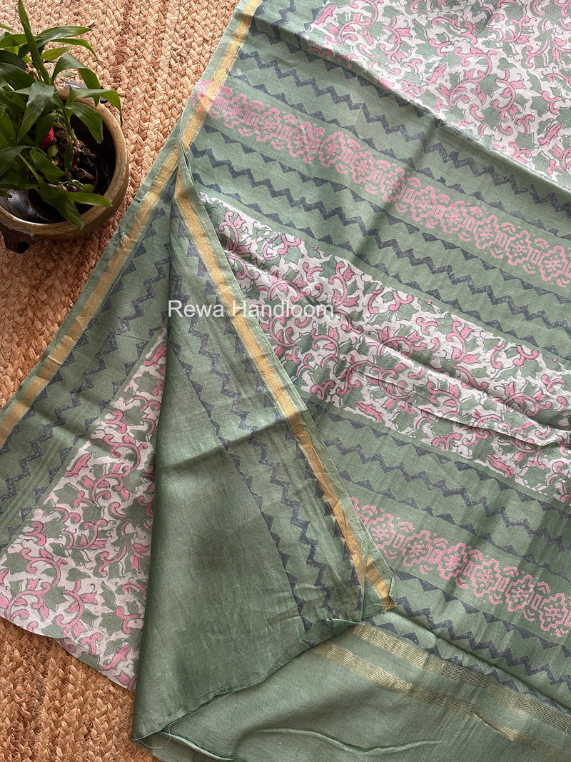  Chanderi Silk Printed Saree