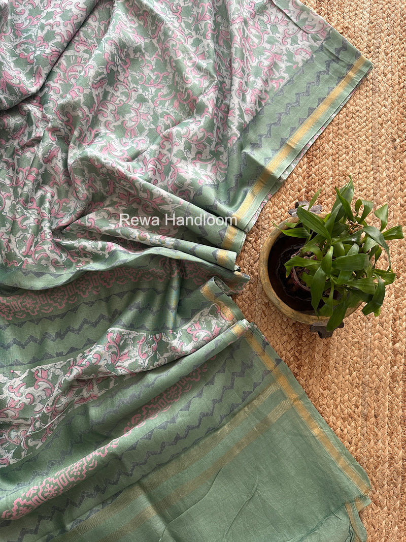  Chanderi Silk Printed Saree