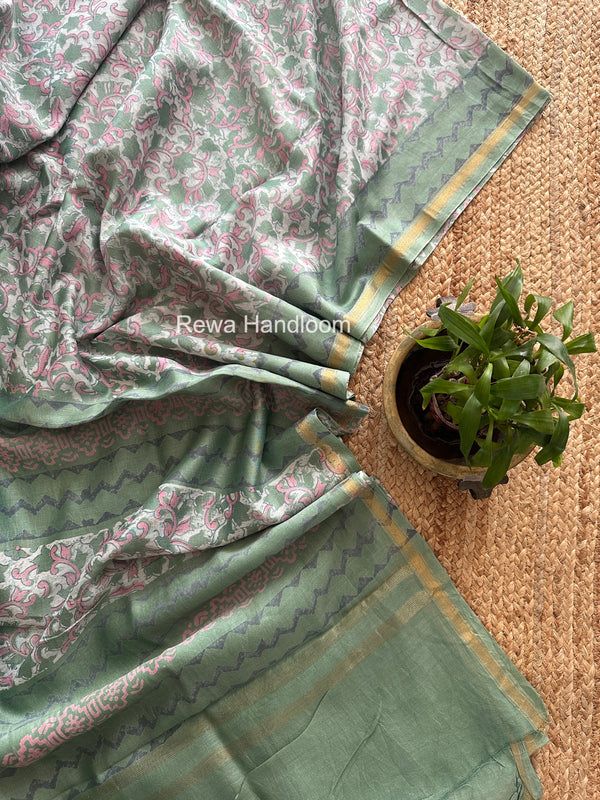  Chanderi Silk Printed Saree