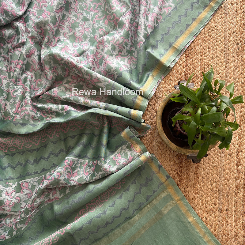  Chanderi Silk Printed Saree
